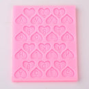 ALPHABET HEART RESIN Mold, Silicone Mold for jewelry, candy making, Ice Resin, reusable, mold makes 28 different heart cabochons, tol0729
