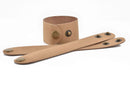 3 TAN Brown LEATHER CUFF Bracelet Blanks, 1.5" wide, 3 leather bracelet cuffs, brass snaps, Lth0044