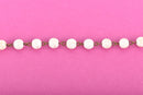 1 yard WHITE Howlite Rosary Chain, bronze links, 8mm round stone beads, fch0613a