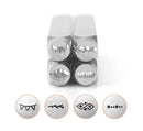 Set of 4 BORDER PACK 2 Design Stamps, ImpressArt Metal Design Stamps, 4-pack, 6mm Border Stamps, tol0740