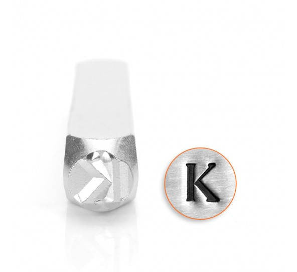 ImpressArt Metal Design Stamp,  6mm K KAPPA Greek Letter tol0090