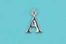4 ALPHA Letter A Silver Plated Charms, Greek Letter . Sorority Sister .  Silver Plated Pendant, 3/4" tall includes jump ring, chs2200