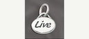 LIVE Oval Sterling Silver Charm Pendant  pms0243