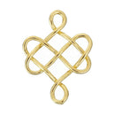 3 Gold Celtic Knot Charm Pendants, Infinity Knot Charms, Connector Links, 24x18mm, chg0524