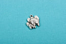8 MOTHER and BABY Elephant Silver Tone Pewter Charm Pendant  chs1646