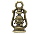 10 Bronze Metal CAMPING LANTERN Charm Pendants. Chb0028