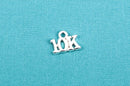 10K Running Charm, Silver Plated Charm  chs1693