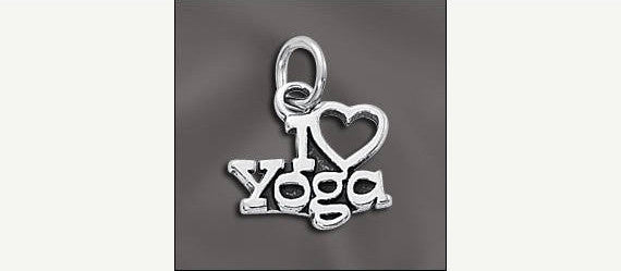 I LOVE Yoga Sterling Silver Charm Pendant pms0395