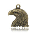 8 Bronze Tone EAGLE HEAD Charm Pendants. Chb0104