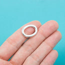 10 OVAL RINGS  Silver Tone Metal Charm Link Connectors  19mm x 14mm  Chs0024