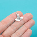 8 - Silver Tone Metal TUTU DRESS Charm Pendants chs0006