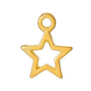 20 Bright Gold Plated Open STAR Charm Pendants  chg0132