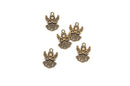 8 Filigree ANGEL Charm Pendants, bronze tone metal, 3/4" tall chb0299