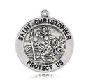 2 Large ST. CHRISTOPHER Saint Medals Charms Pendants 33x30mm chs0714