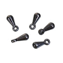 50 Gunmetal Black Metal FINIAL DROPS Tag Charms for necklace/bracelet ends 7x3mm, cho0156