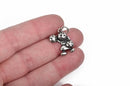 2 Stainless Steel CHEERLEADER CHEER Team Charm, tumbling cheer competiton charm girl sports athletes, 20.5x16.5mm chs2826