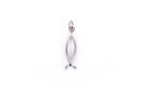 ICHTHYS FISH Sterling Silver Charm Pendant,  pms0162