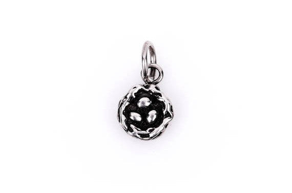 Small 3D BIRD Nest Sterling Silver Charm Pendant,  pms0171