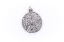 SAND DOLLAR Sterling Silver Charm Pendant,  pms0132