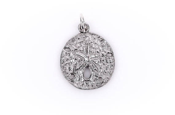 SAND DOLLAR Sterling Silver Charm Pendant,  pms0132