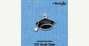 Graduation HAT Silver Plated Charm che0164