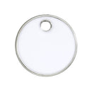 5 WHITE Enamel Dot Charms, Silver  Round Circle Sequin Charms, double sided, 16mm (5/8"),  che0522