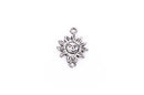 Smiling SUN Sterling Silver Charm Connector Link,  pms0234