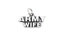ARMY WIFE Sterling Silver Charm Pendant,  pms0122