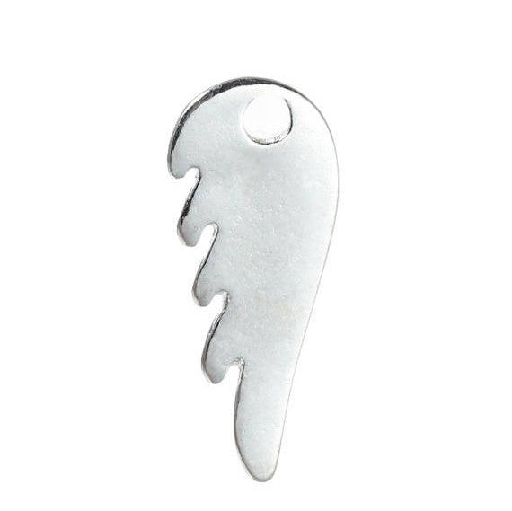 10 Silver ANGEL WING or Bird Wing charm pendants, 25x10mm, chs2329