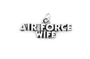 AIR FORCE Wife Sterling Silver Charm Pendant,  pms0124