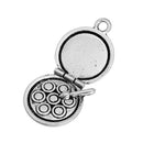5 MAKEUP COMPACT Charm Pendants, Fashion and Beauty Charms, 33x16mm, chs2716