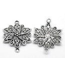 4 LARGE Jewelry Connectors for Rosary, Multi Strand Necklaces . Antique Silver Pewter . Tibetan Silver Style . chs0942