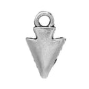 10 Silver Metal ARROWHEAD Arrow Charm Pendants,  chs1919