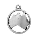 10 AUSTRALIA MAP Charms, Oceania Charms, Map in Circle, Silver Australian Continent Pendants, Sydney, 20x16mm, chs2442