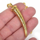 gold tusk horn charm