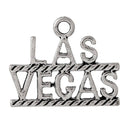5 LAS VEGAS Antique Silver Charm Pendants, 26mm x 21mm, chs2265