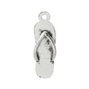 10 Antique Silver FLIP FLOP Sandal Charm Pendants  chs1340