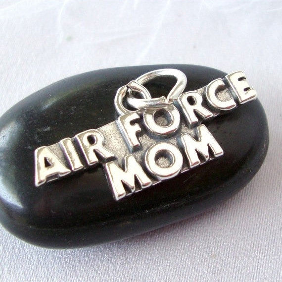 Sterling Silver AIR FORCE Mom Charm Pendant pms0381