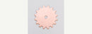 6 SMALL COPPER Solid Gear Cog Design Metal Charm Tags, Stamping Blanks . 24 gauge  3/4"  Msb0116