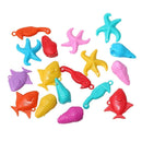 200 SEA LIFE Acrylic Charms, mixed colors and designs, starfish, seahorse, fish, bulk package cha0165