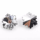 10 SNOWFLAKE CRYSTAL Glass Drop Charm Pendants, Clear color 12mm, 1/2" diameter  cho0112