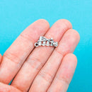 10 Small Silver Pewter XYLOPHONE Percussion Charms or Pendants   chs0189