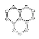 5 WATER Molecule Chemistry Charms, Silver Tone Charm Pendants, Science Charms, 29x29mm, chs2388
