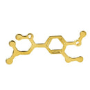 5 ADRENALINE Molecule Chemistry Charms, Gold Tone Charm Pendants, Science Charms, 30x12mm, chg0402