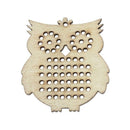 4 Counted Cross Stitch WOOD BLANK Owl Animal Shapes, 1-3/4" x 1-5/8"  make your own embroidery charm pendant, cho0133