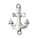 8 Antique Silver Metal ANCHOR Connector Link Charms, 23x15mm  chs1785