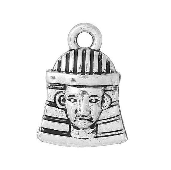 10 Silver Tone Metal EGYPTIAN PHARAOH Sphinx Charm Pendants chs1565