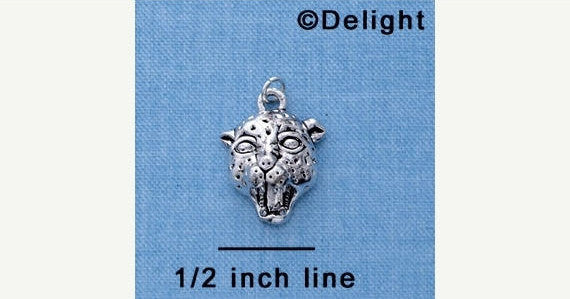 1 silver plated JAGUAR HEAD Charm  chs1202