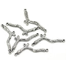 6 Antique Silver Metal TREE BRANCH Charm Pendants  chs0750
