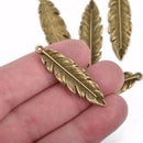 bronze feather charms